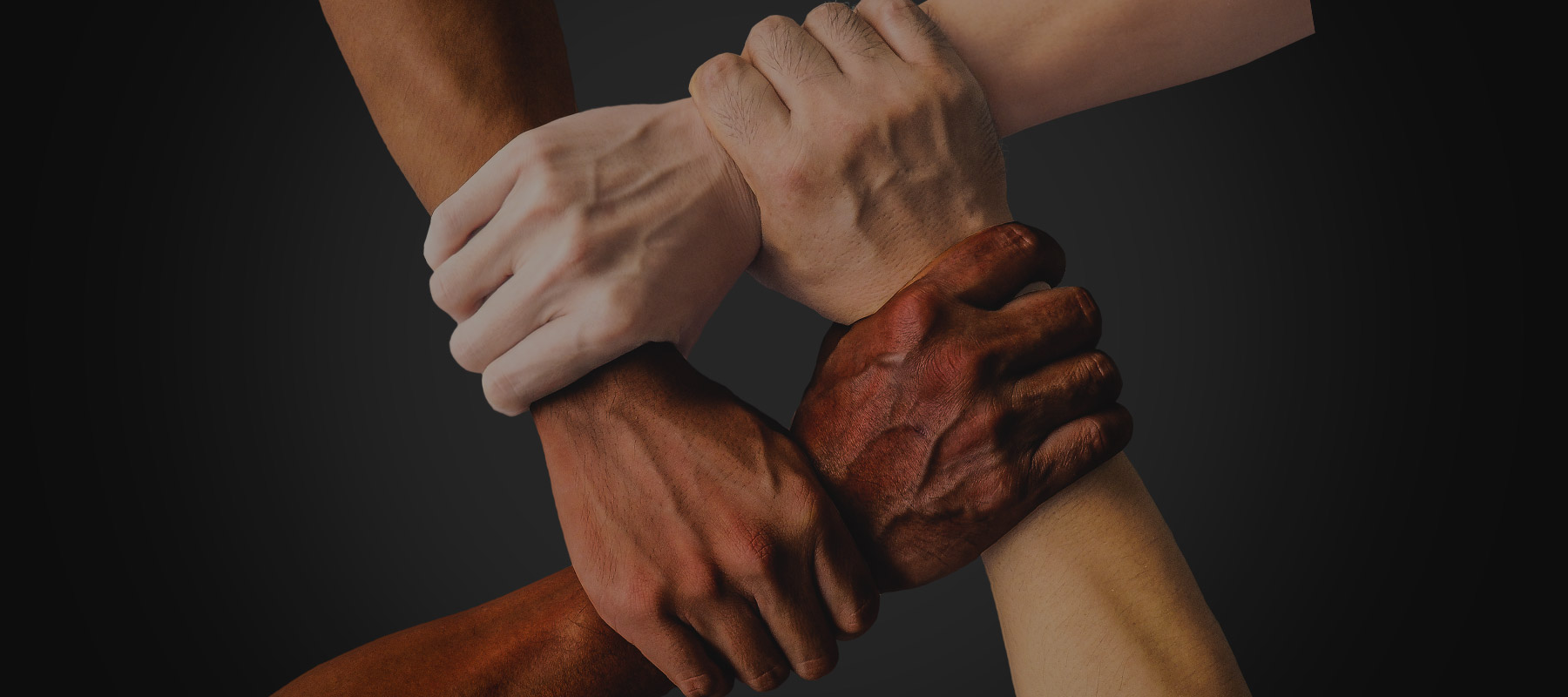 Hands joining together