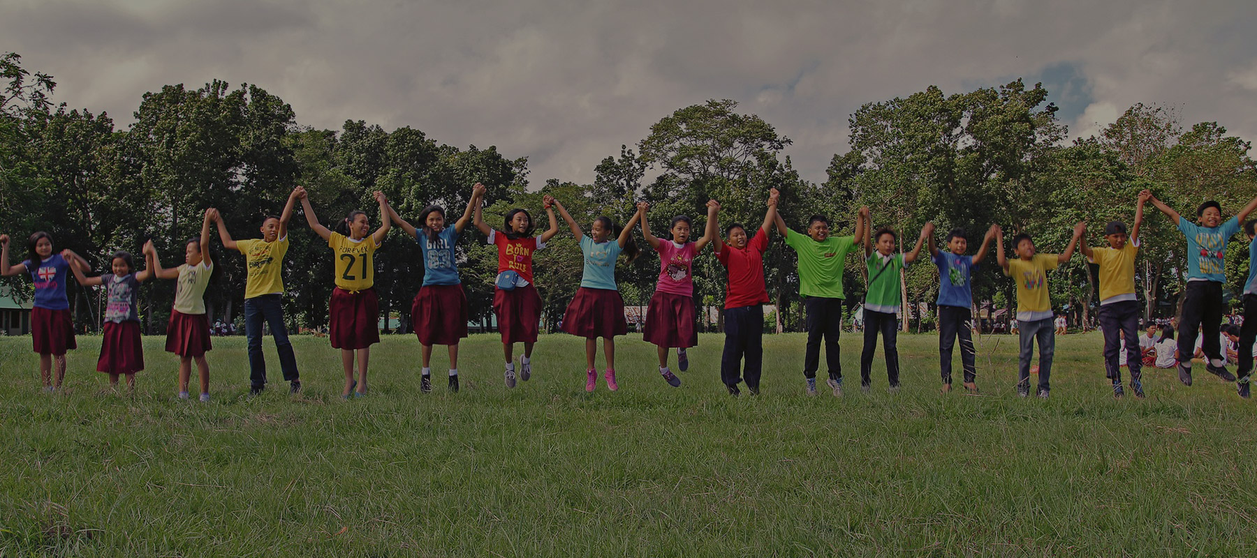 Children holding hands